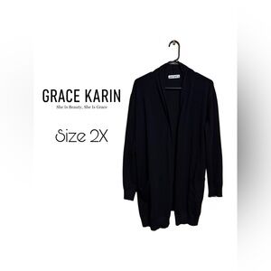 🖤✨ Grace Karin Supersoft Longline Cardigan – Size 2X ✨🖤